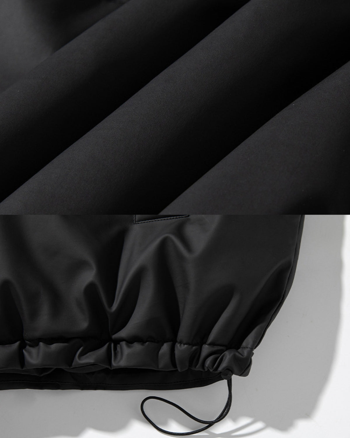 Puffer Short Stand-Collar PU Cotton Jacket